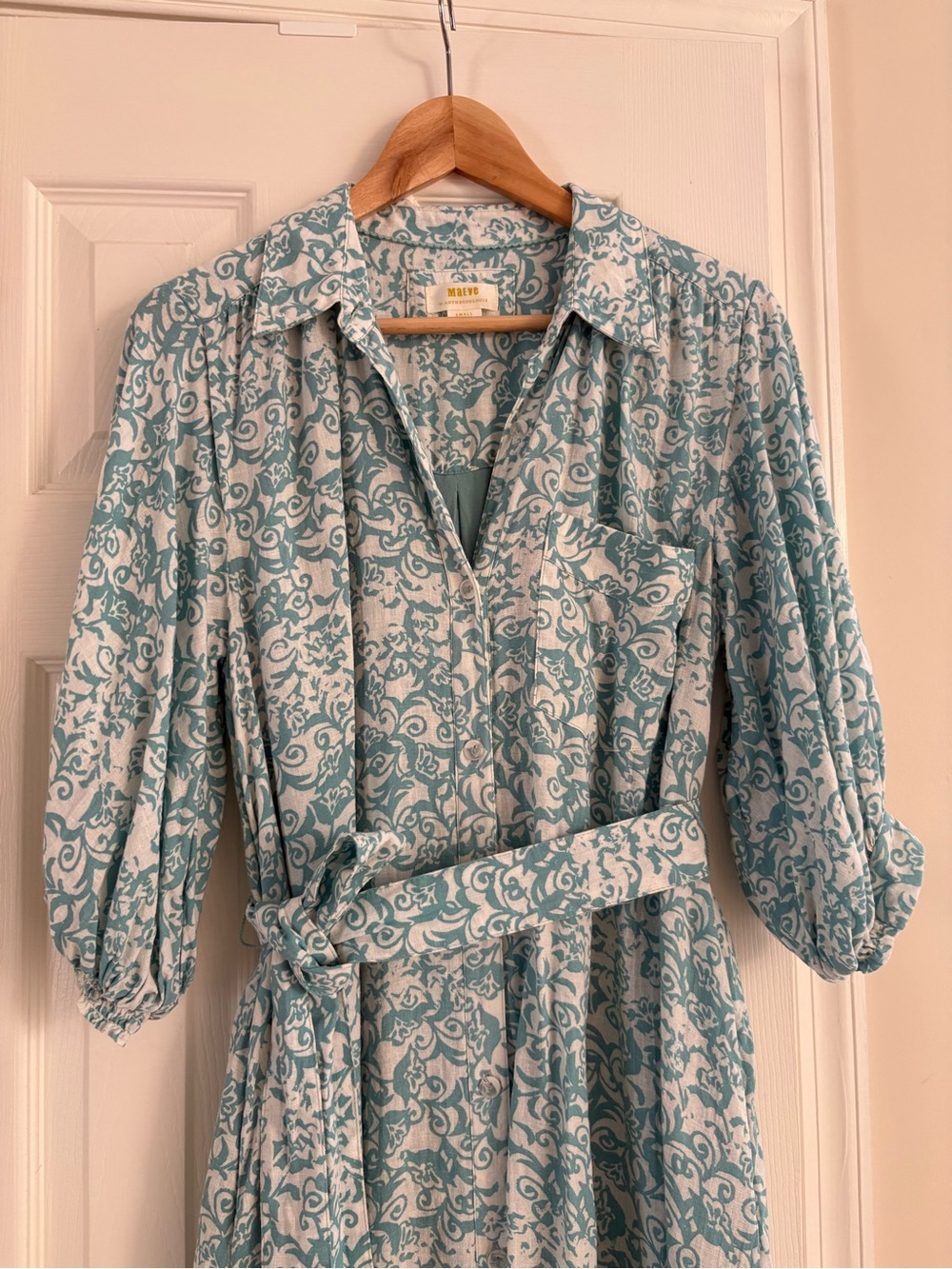 Anthropologies Maeve Mona Linen Shirt Dress in Size S - Picture 5 of 6